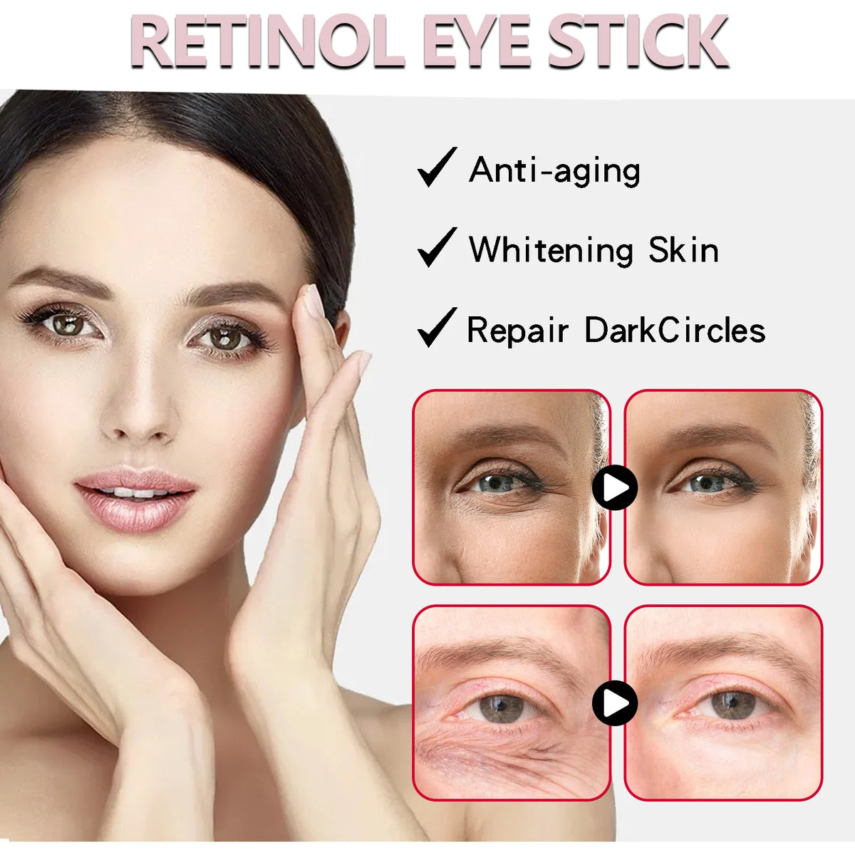 Eelhoe Retinol Eye Cream Stick | Dark Circles & Firming Eye Cream Stick QXL