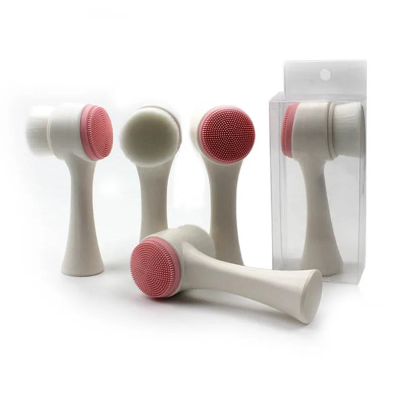 Double-Sided Silicone Face Cleansing Brush | Portable Facial Tool Facial Cleansing Brush QXL