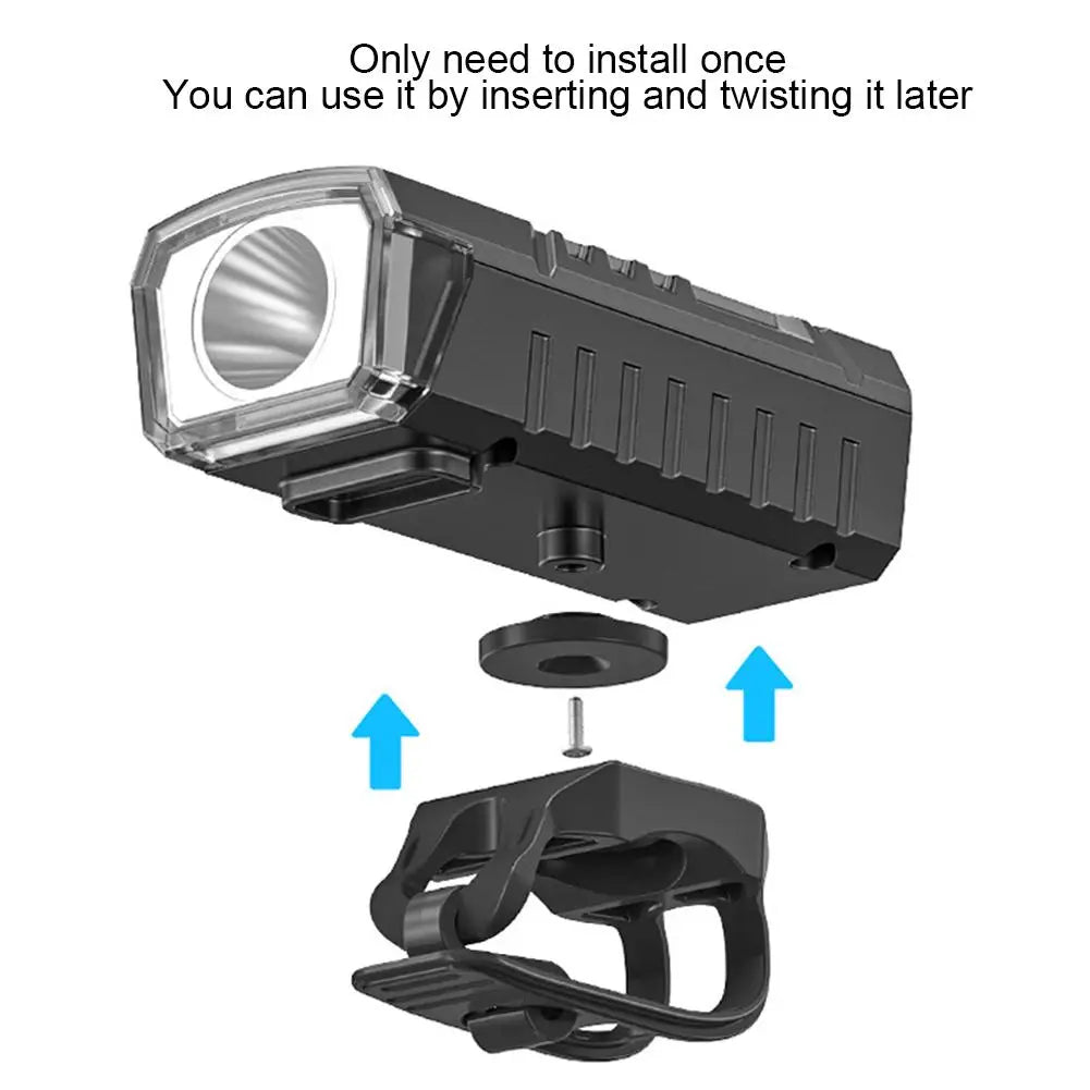 USB Rechargeable Bike Light | IPX5 Waterproof 4 Modes MTB Bicycle Flashlight QXL