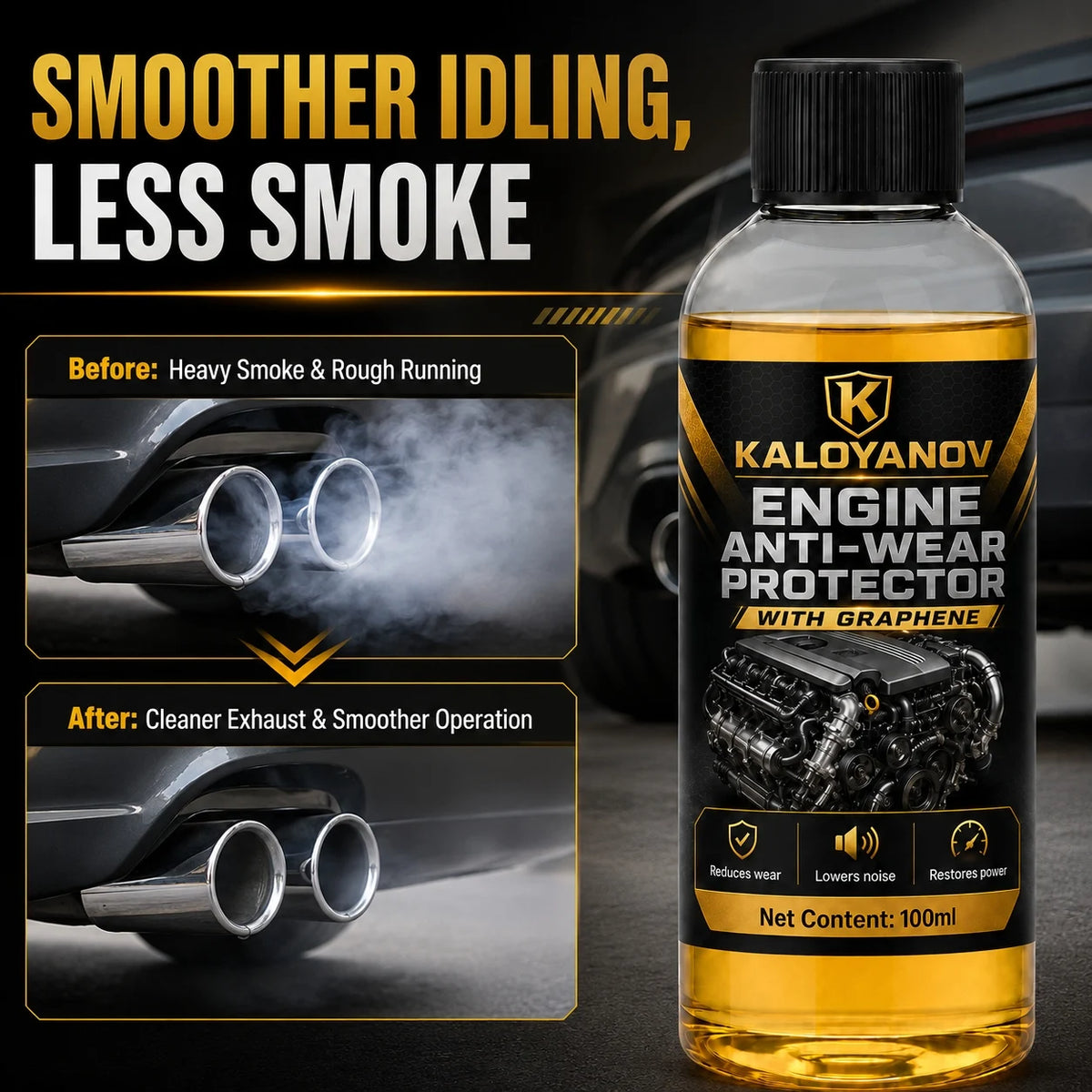 Graphene Engine Oil Additive 100ml | Anti-Wear Protector Engine Oil Additive QXL