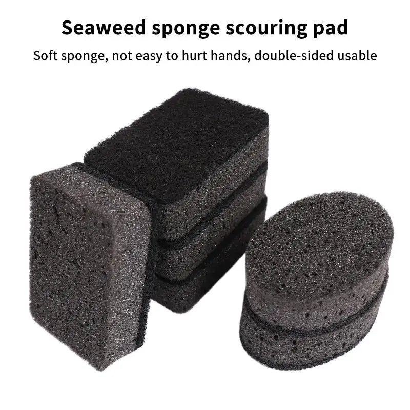 Seaweed Sponge Scrubbing Pads | Nonstick Kitchen Cleaner Kitchen Scrubbing Sponge QXL