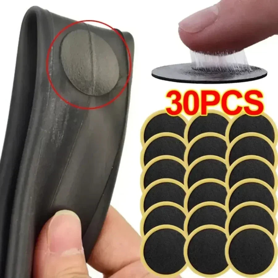 Glue-Free Bicycle Tire Patch Kit | 10/20/30-Pack Repair Bike Tire Patch Kit QXL