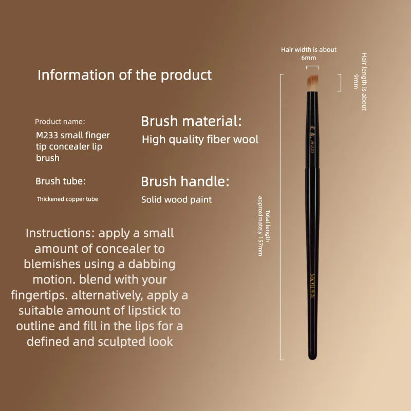 Moji M233 Fingertip Concealer & Lip Brush | Goat Hair Concealer Lip Brush QXL Mojie M233 Small