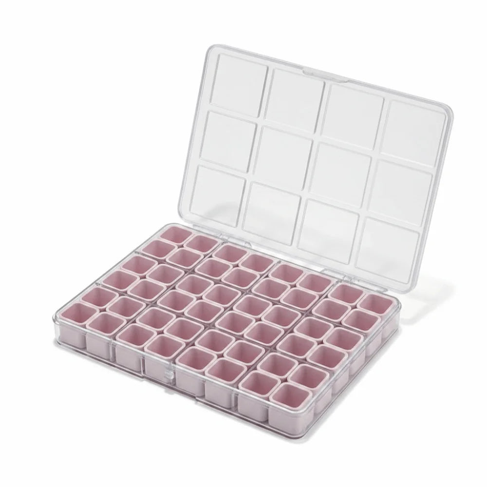 48-Grid Transparent Nail & Jewelry Storage Box Organizer Nail Storage Organizer QXL