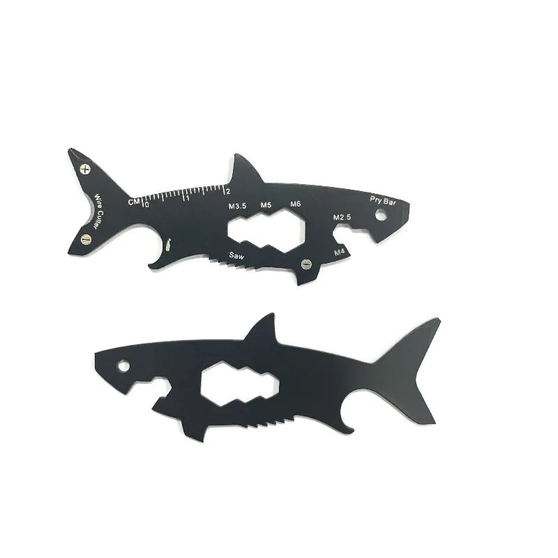 15-in-1 Shark Multitool Keychain | Bottle Opener & Screwdriver Multitool Keychain QXL