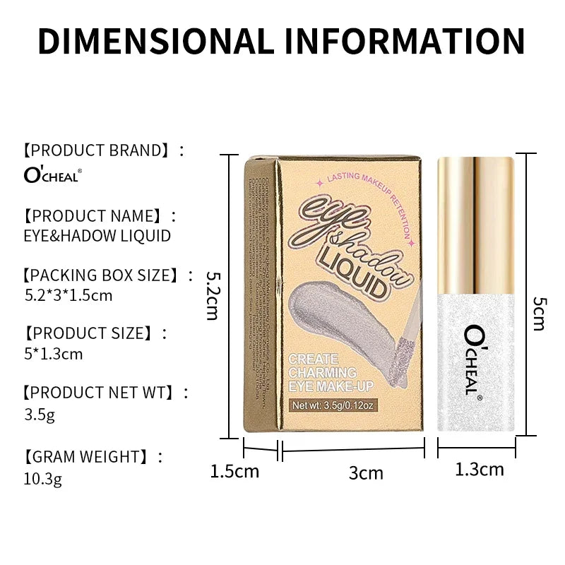 Mini Glitter Liquid Eyeshadow – Shimmer Metallic Waterproof Liquid Eyeshadow QXL