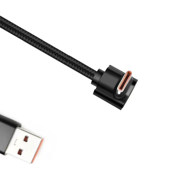 60W USB-C PD Fast Charging Cable 90° Angle | iPhone & MacBook USB-C Charging Cable QXL