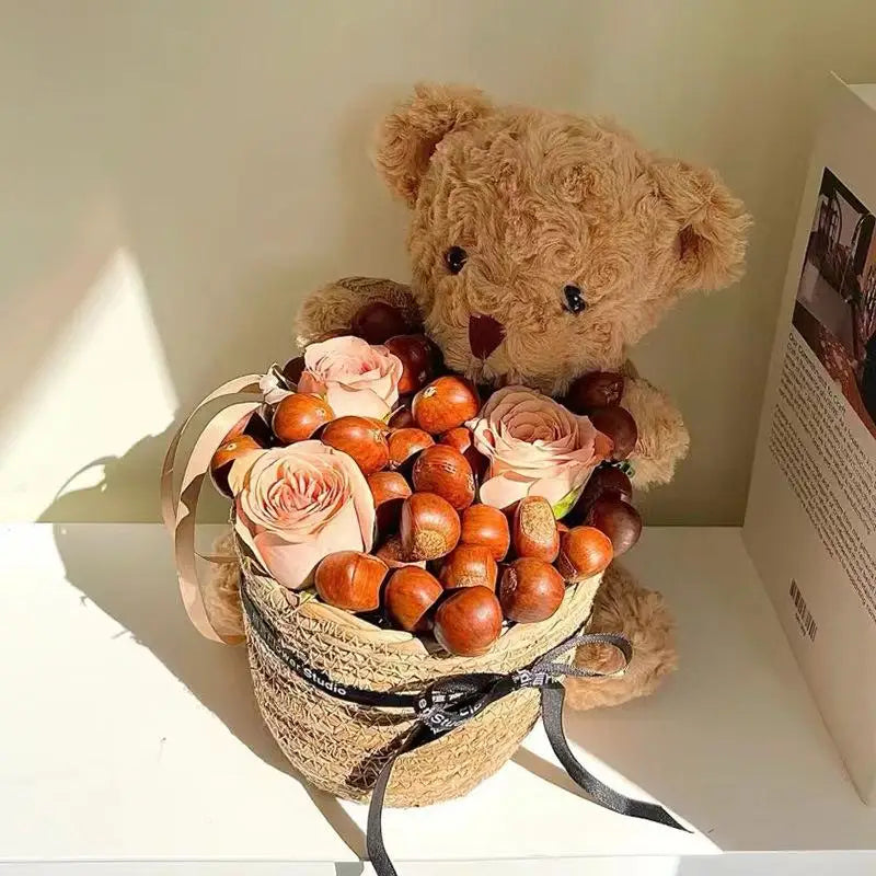 Handwoven Straw Flower Pot Basket with Handles | Eco Planter Woven Planter Basket QXL