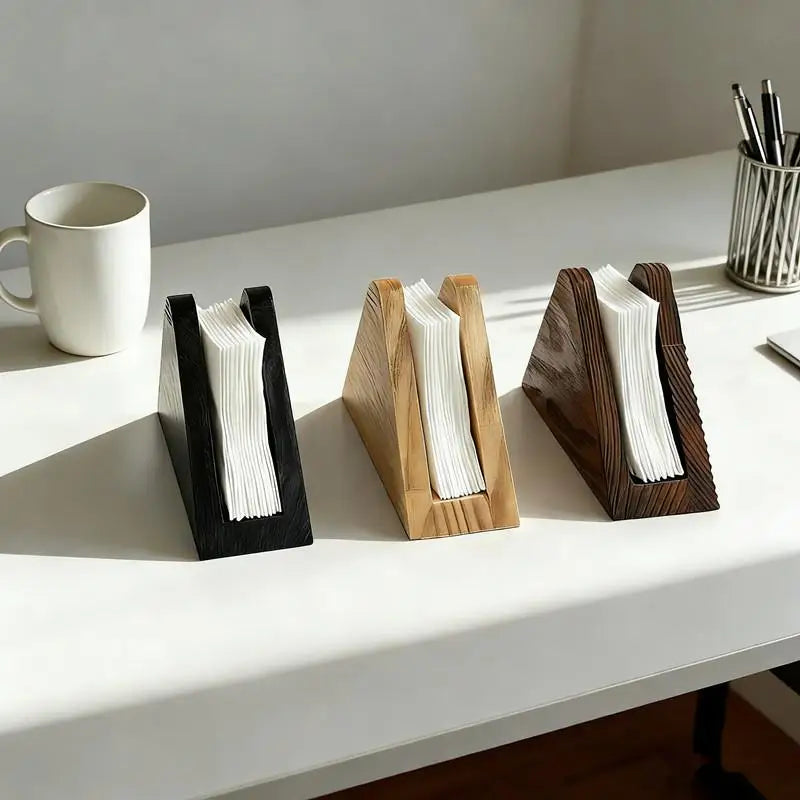 Wooden Tissue Box Holder | Decorative Desk & Home Dispenser Tissue Box Holder QXL