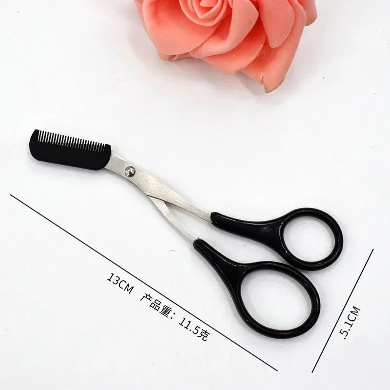 Vvocci Eyebrow Scissors with Comb | Stainless Steel Trimmer Eyebrow Trimmer Scissors QXL