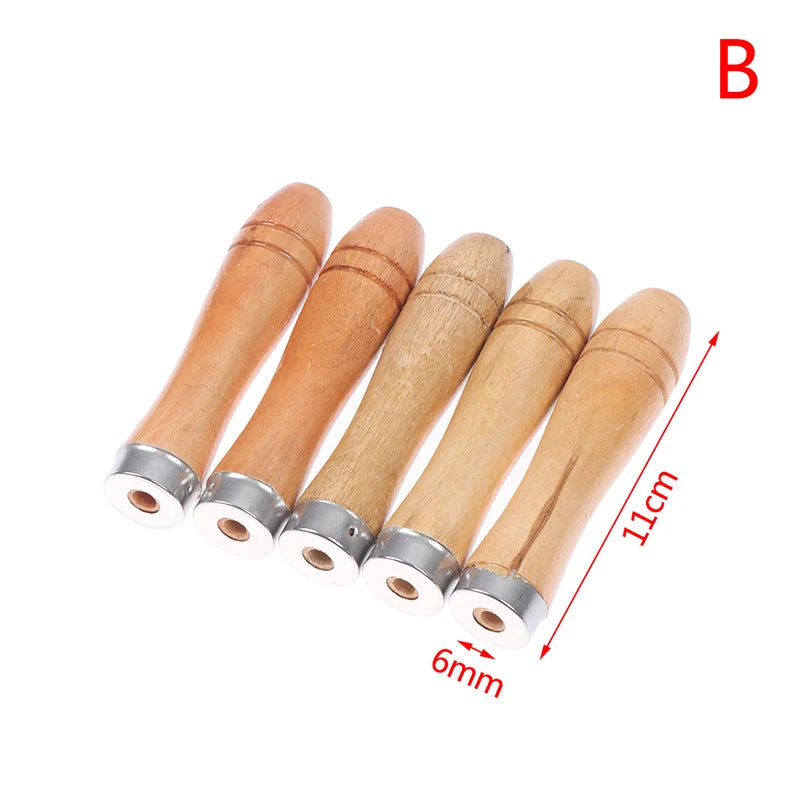 5-Pack Wooden File Handles for Rasps & Filing Tools File Handle Set QXL 11cm