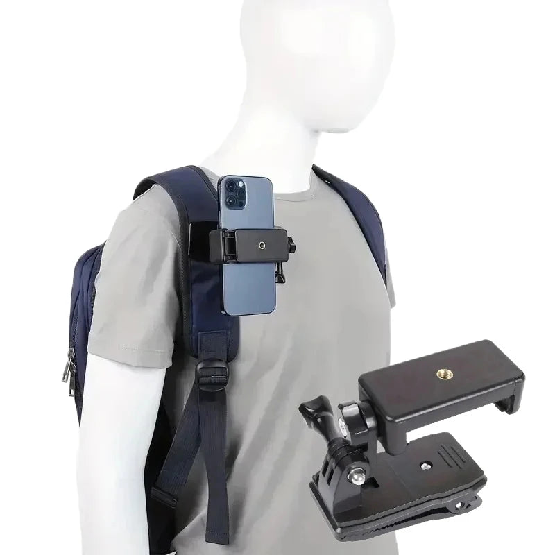 Backpack Strap Phone Mount | Anti-Slide 360° Clip Holder Phone Strap Mount QXL