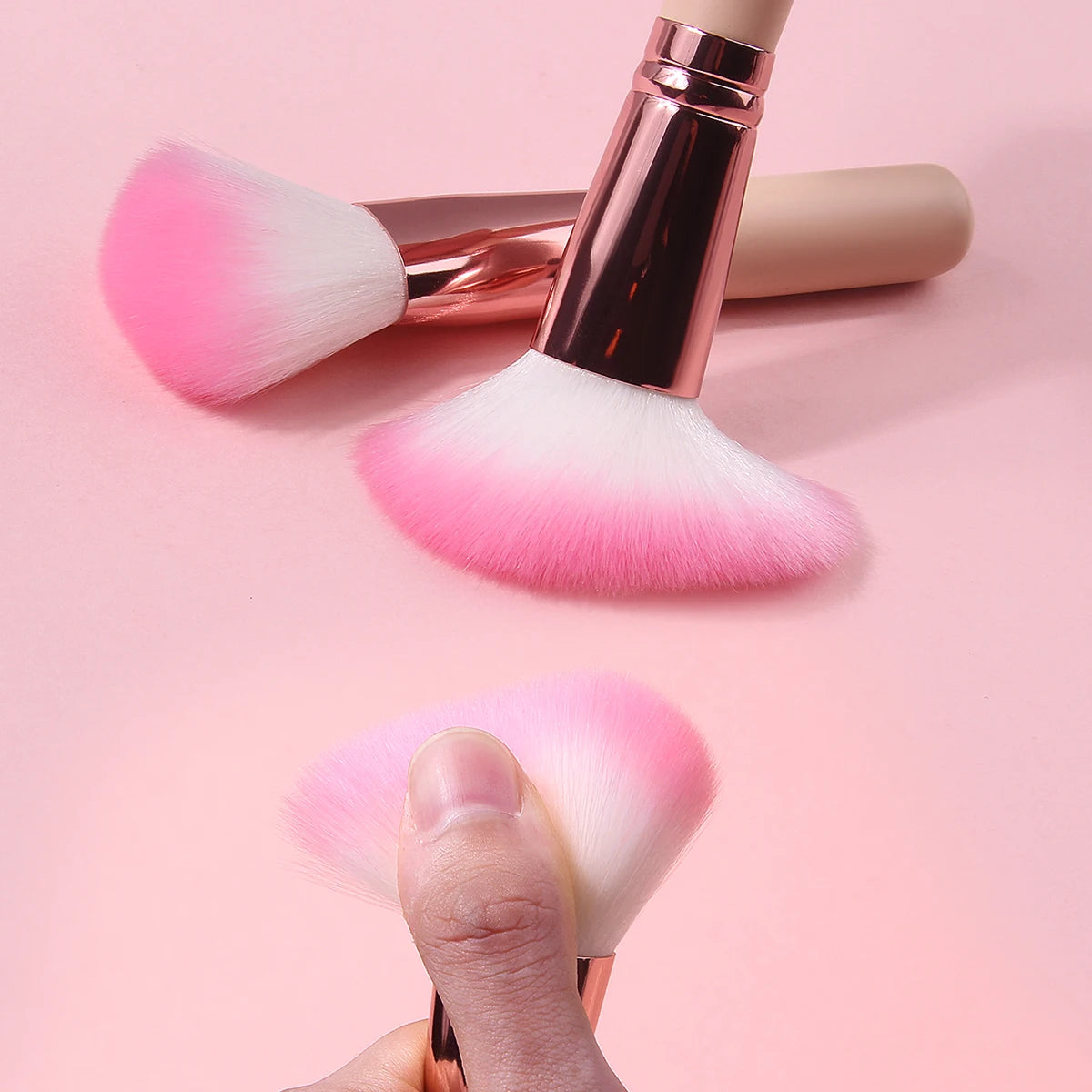 KOSSHOW Lipstick Brush | Pink Wood Handle Compact Makeup Lip Makeup Brush QXL