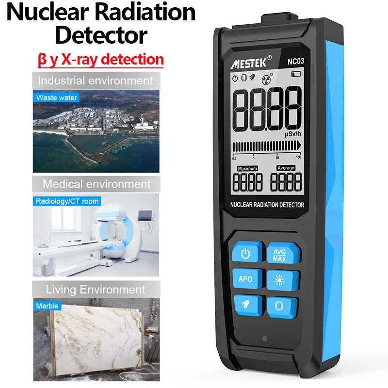 NC03 GM Geiger Counter | Portable Digital Radiation Detector Radiation Detector QXL