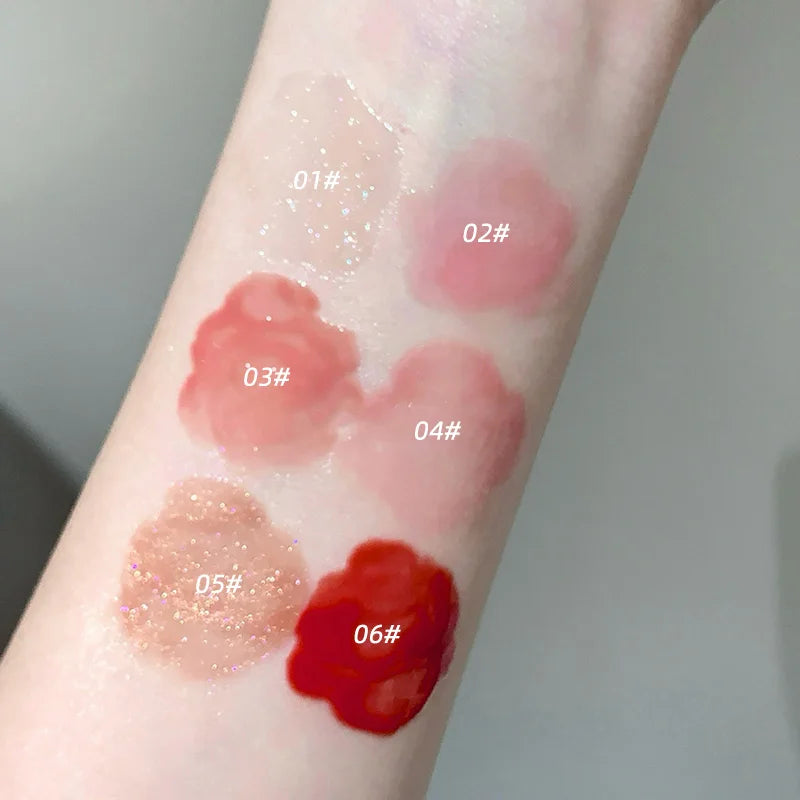 Gege Bear Ice Beet Glitter Lip Gloss | K-Beauty Hydrating Glitter Lip Gloss QXL