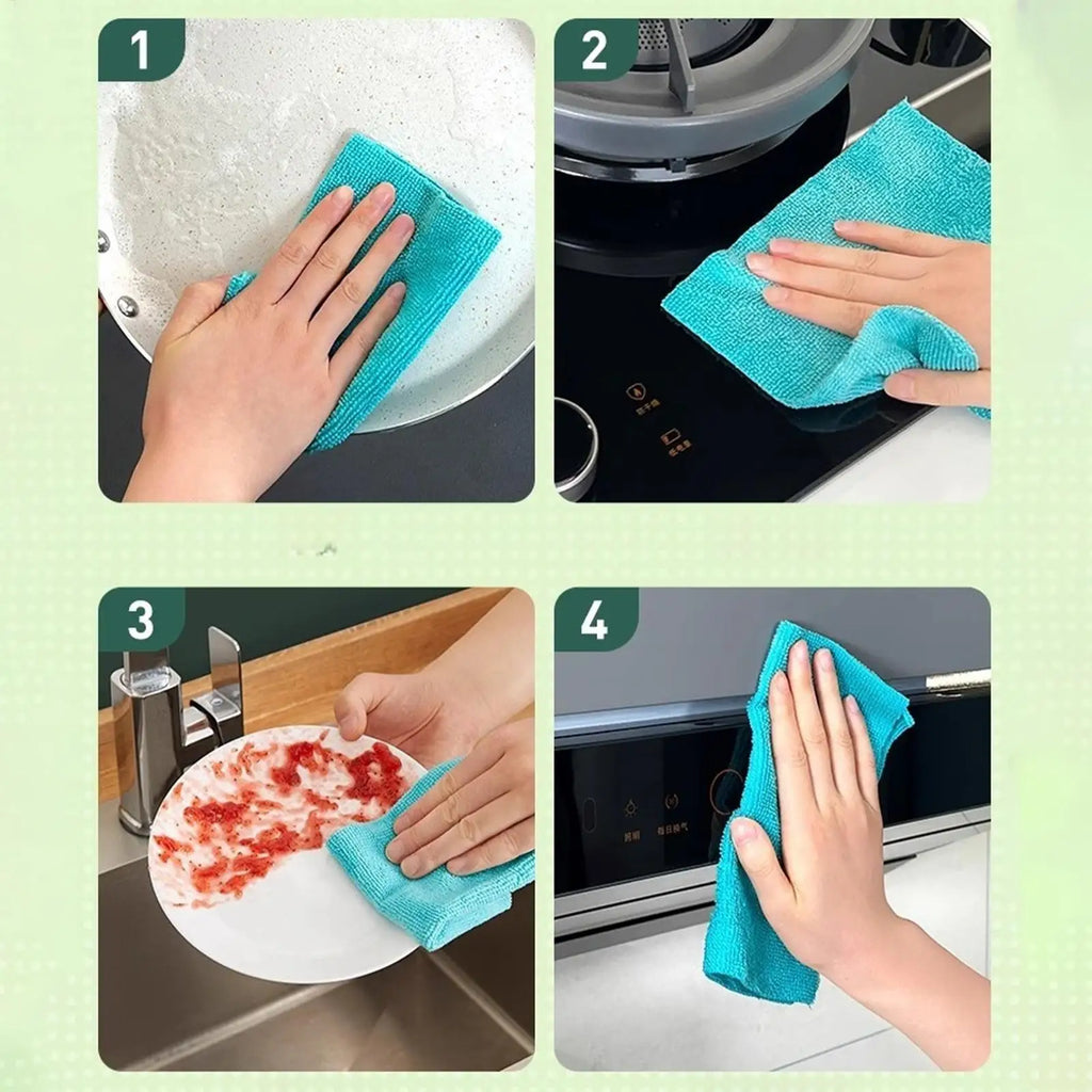20-Pack Microfiber Cleaning Cloths | Streak-Free & Lint-Free Microfiber Cleaning Cloths QXL