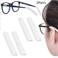 Silicone Glasses Ear Hook Covers | Anti-Slip Temple Tips 2-Pack Eyewear Accessories QXL White