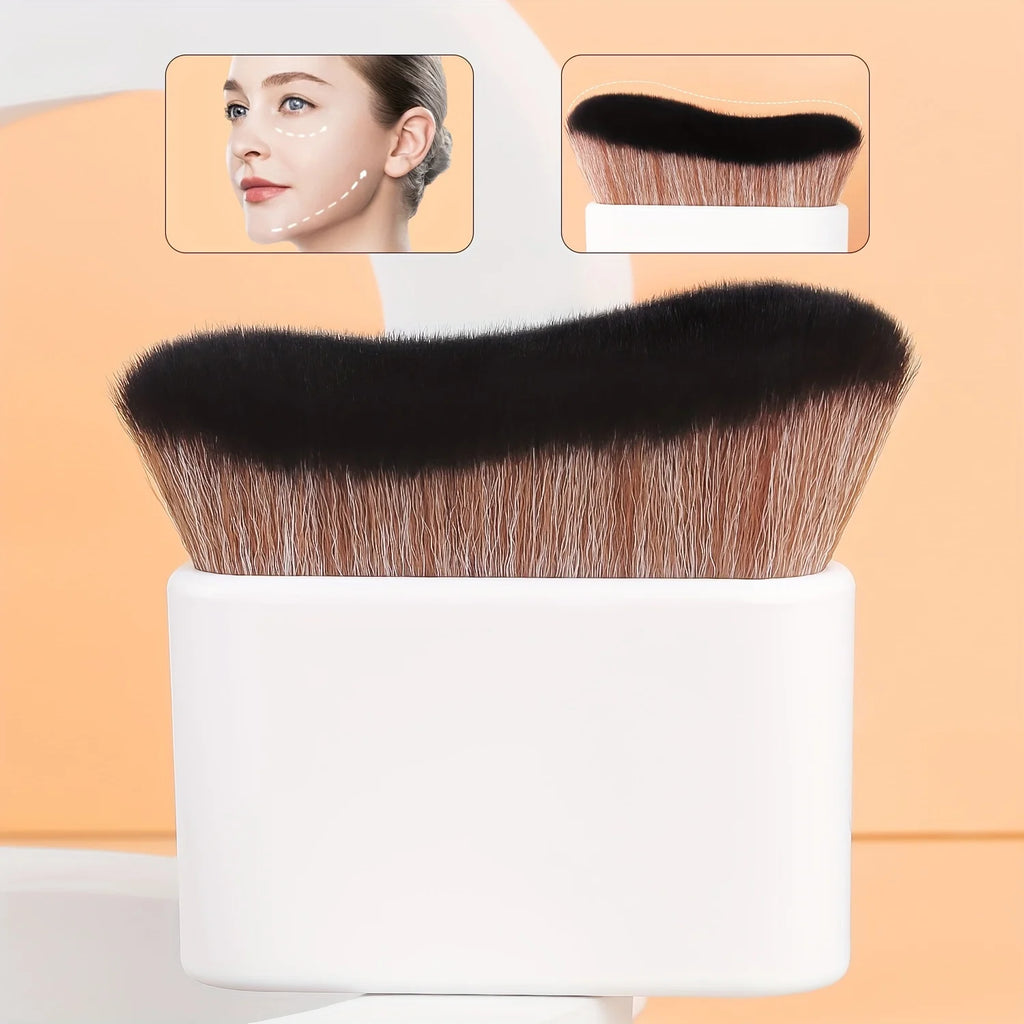 LUXEBLEND Wave Contour Makeup Brush | Foundation Blending Contour Makeup Brush QXL