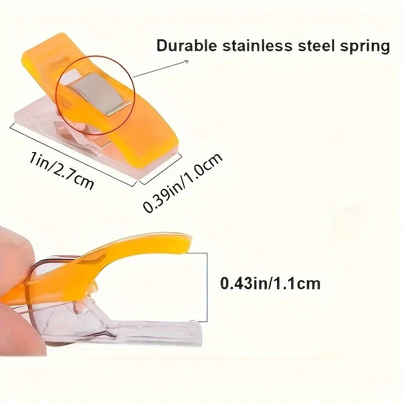 U-Shape Spring Clips for Sewing, Quilting & Scrapbooking | 30/50/100 Craft Spring Clips QXL