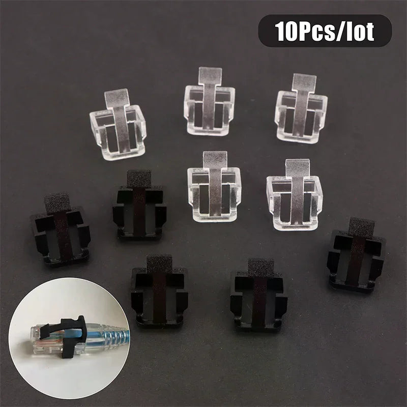 10-Pack RJ45 Latch Repair Covers | Network Cable Buckle Clips Network Cable Repair QXL