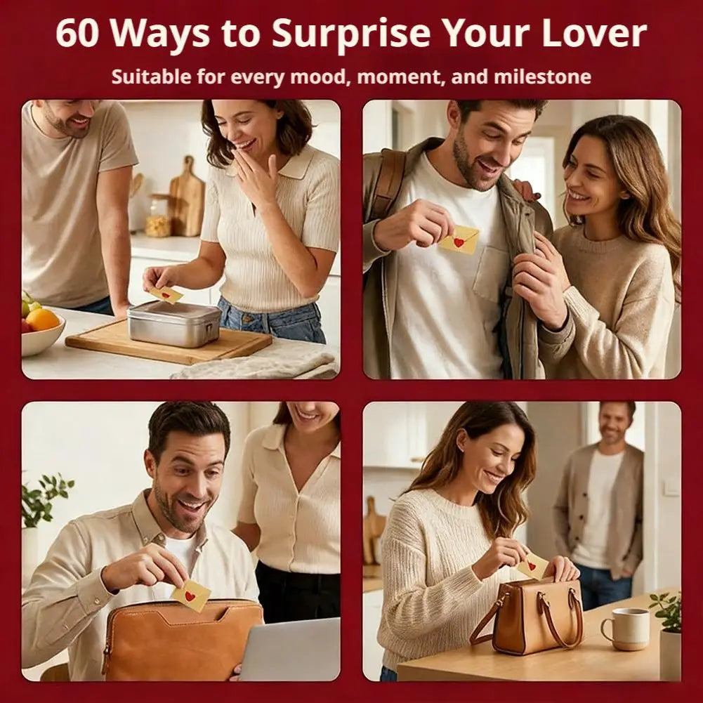 DIY Love Notes Box – 30/60 Blank Mini Cards & Envelopes DIY Note Card Set QXL