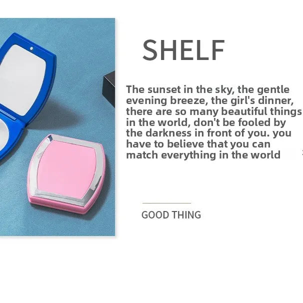 Portable Folding Double-Sided Makeup Mirror | 3X Magnification Compact Makeup Mirror QXL
