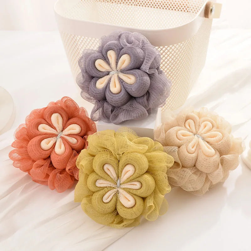 Ultra-Gentle Shower Sponge Bath Scrubber Ball | 4 Colors Bath Scrubber Sponge QXL