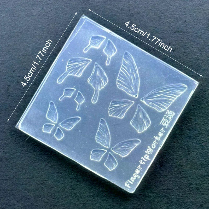 3D Butterfly Silicone Nail Mold | UV Gel Carving Stencil Silicone Nail Mold QXL