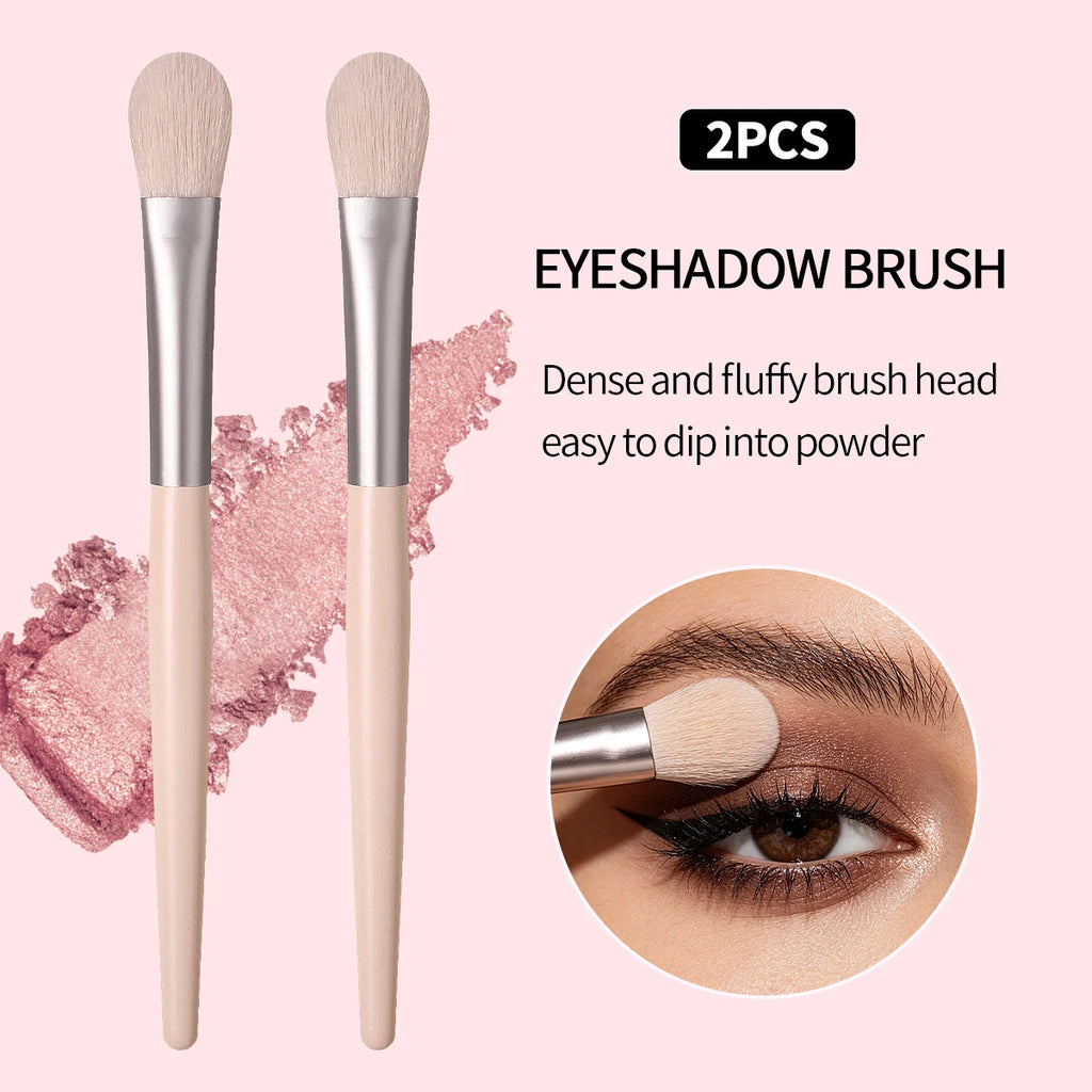 KOSSHOW 2-Piece Eyeshadow Brush Set – Blend & Shade Eyeshadow Brush Set QXL YELLOW