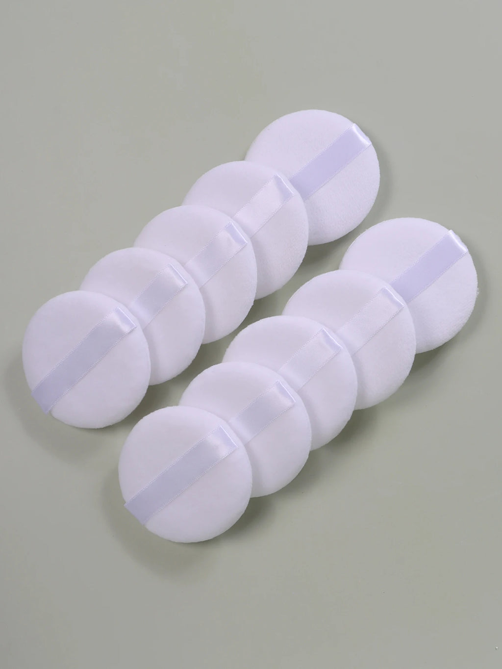 White Round Powder Puffs for Setting & Base Makeup | 2–20 Pack Makeup Powder Puff QXL