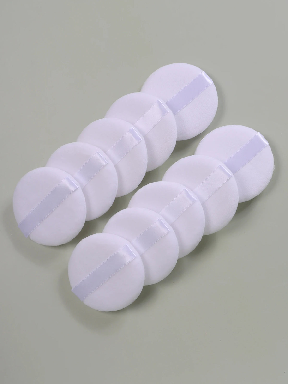 White Round Powder Puffs for Setting & Base Makeup | 2–20 Pack Makeup Powder Puff QXL