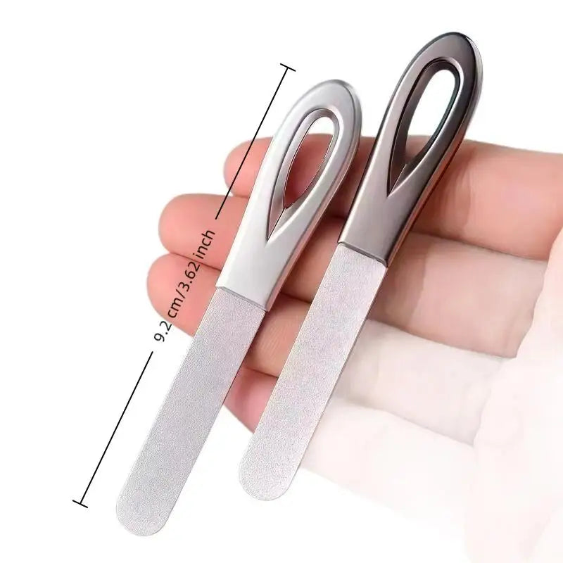 Stainless Steel Diamond Grit Nail File | Dual-Grit 1/2/5 Pack Nail File QXL