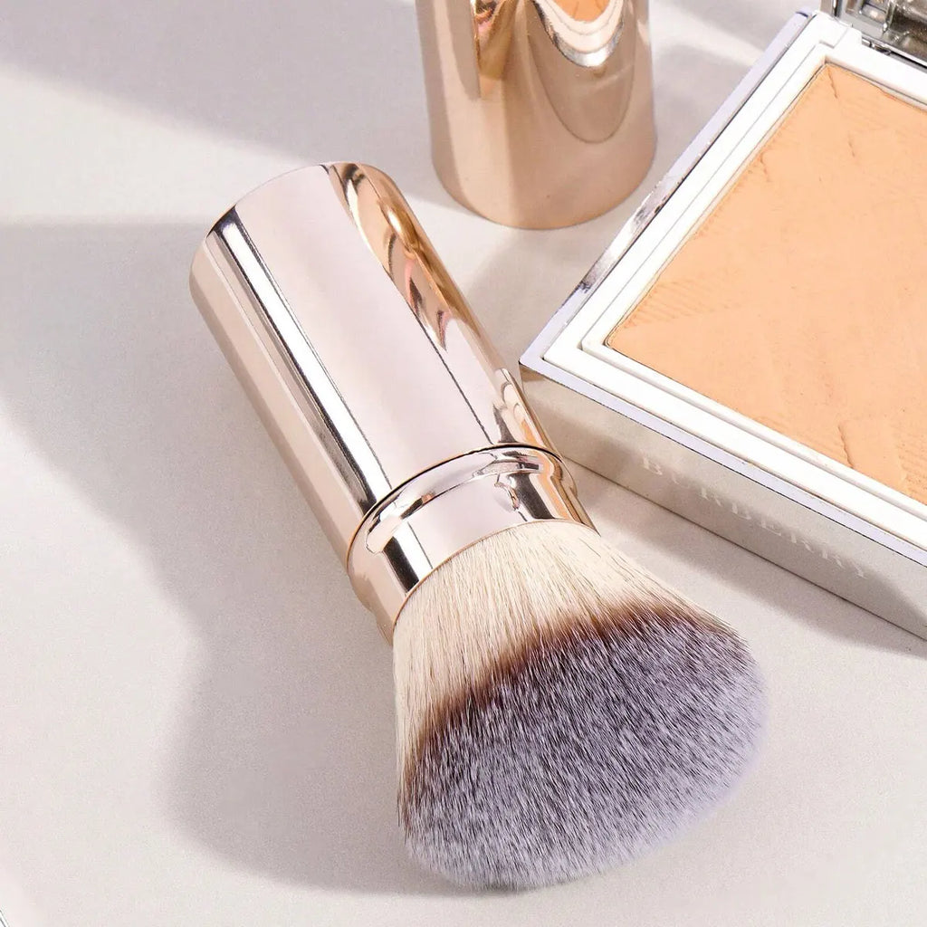 Retractable Round Makeup Brush – Blush, Powder & Foundation Retractable Makeup Brush QXL