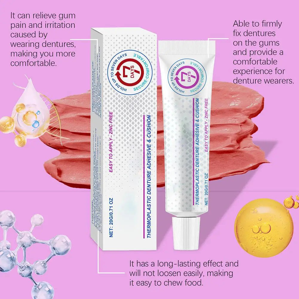 Denture Fix Adhesive Cream – Strong Hold Denture Glue 20g Denture Adhesive Cream QXL