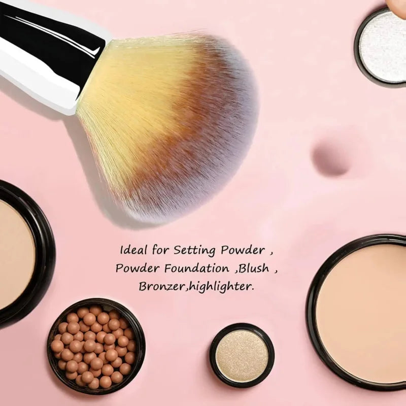 Large Ultra-Soft Synthetic Powder Brush | Blush & Setting Powder Powder Makeup Brush QXL
