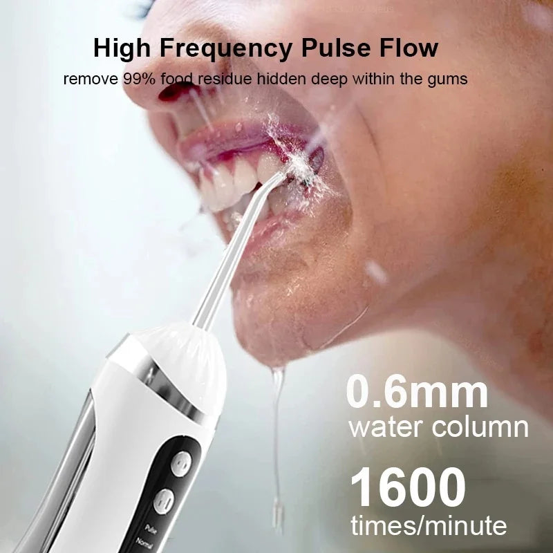 Portable Electric Water Flosser | 3 Modes, 4 Nozzles, USB Rechargeable Electric Water Flosser QXL