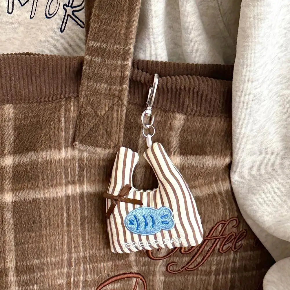 Mini Shopping Bag Keychain Charm | Plush Fabric Bag Pendant Bag Charm Keychain QXL