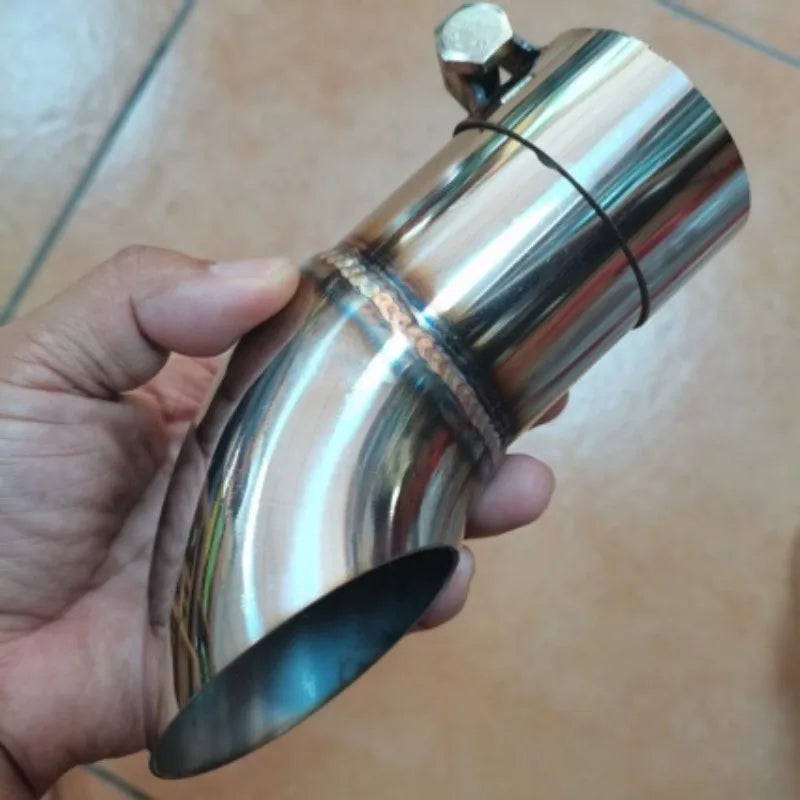 Downturned Exhaust Tip Stainless Steel Clamp-On 45–66mm Exhaust Tail Tip QXL