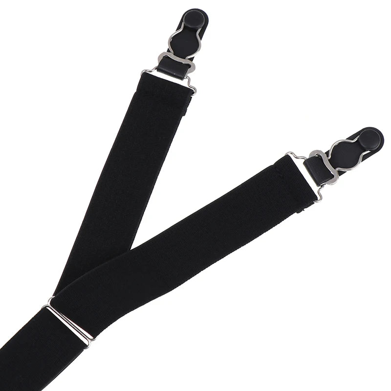 Y-Shape Elastic Shirt Stays Garters | Adjustable Leg Suspenders Shirt Stay Suspenders QXL