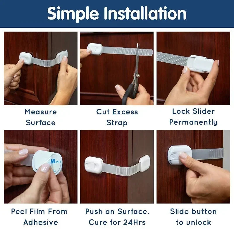Baby Safety Cabinet Locks & Adhesive Drawer Latches Baby Cabinet Locks QXL