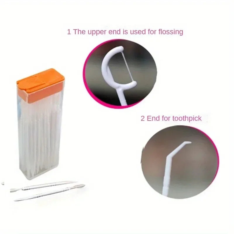 120-Pack Disposable Double-Ended Dental Picks | Tooth Cleaners Disposable Dental Picks QXL
