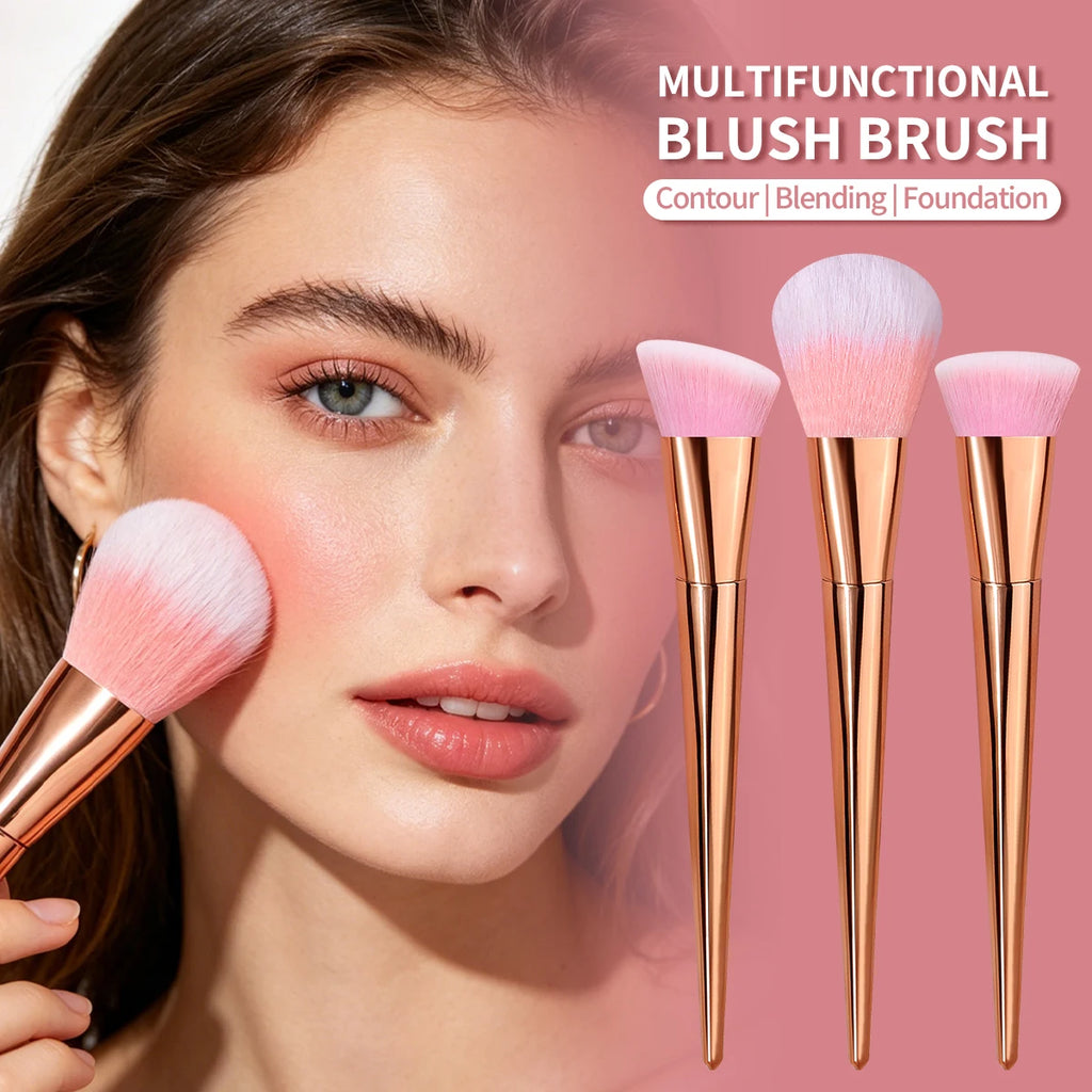 KOSSHOW Blush Brush | Rose Gold Handle, Contour & Blending Makeup Blush Brush QXL