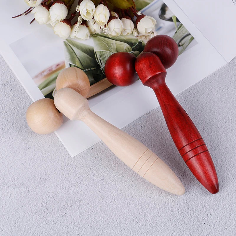 Natural Wood Face & Eye Roller Massager for Neck & Body Face Roller Massager QXL