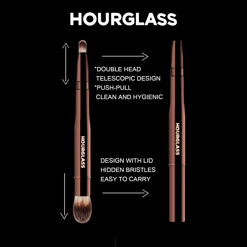 Hourglass No.28 Double-Head Retractable Concealer Brush Retractable Makeup Brush QXL