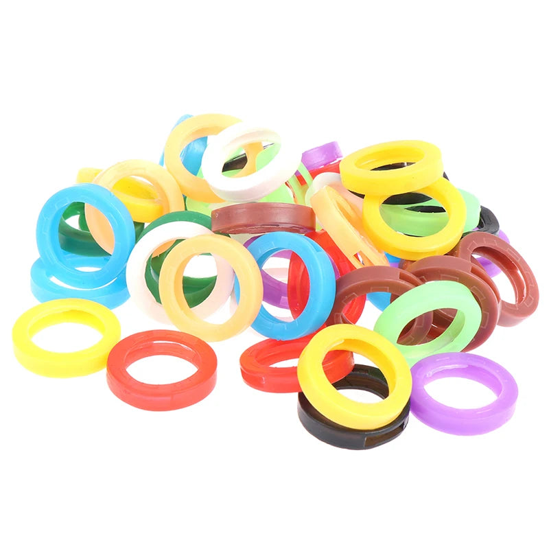 50-Pack Silicone Key Covers | Colorful Rubber Key Caps Toppers Key Covers QXL 50pcs Random