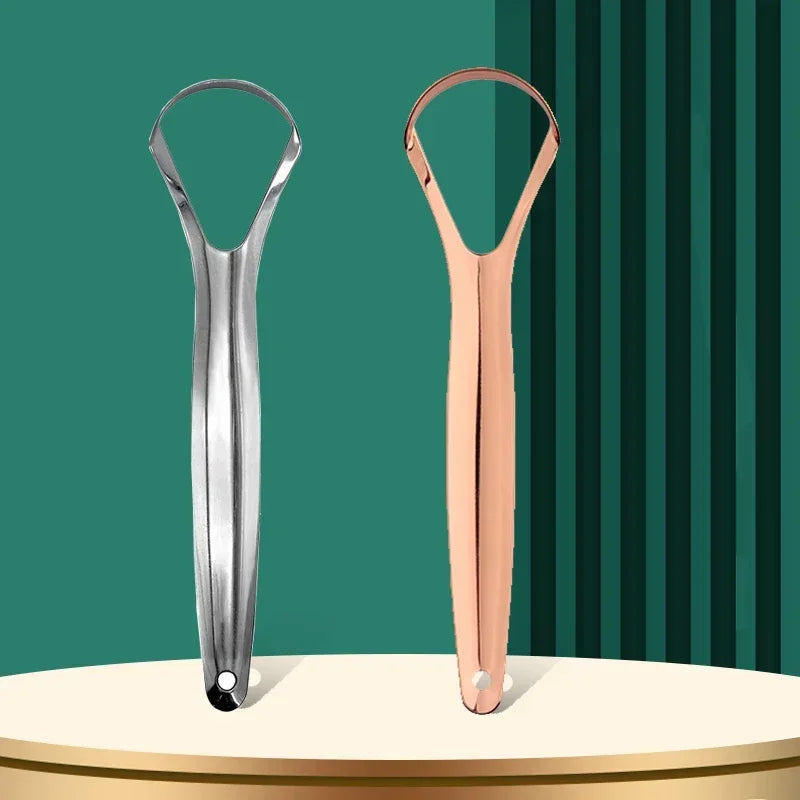 Stainless Steel Tongue Scraper | Open-Type Oral Cleaner Tongue Scraper QXL