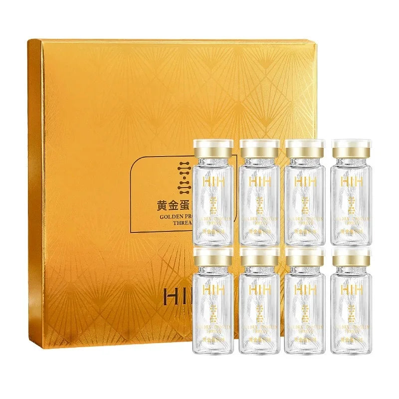 Collagen Protein Peptide Face Serum & Gold Silk Thread Set Face Serum Set QXL
