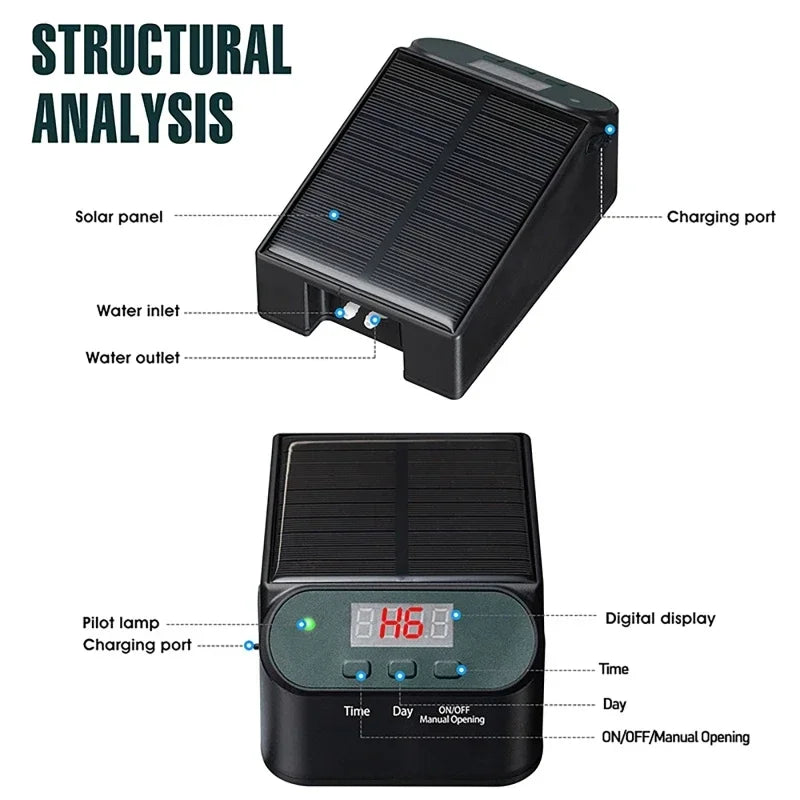 Solar Auto Drip Irrigation Kit | Timer Garden Watering System Drip Irrigation Kit QXL