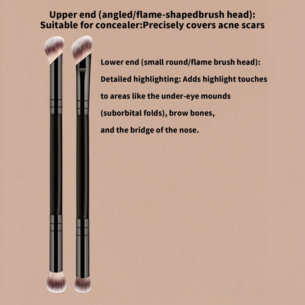 LUXEBLEND 6-Pc Dual-Ended Travel Makeup Brush Set Makeup Brush Set QXL
