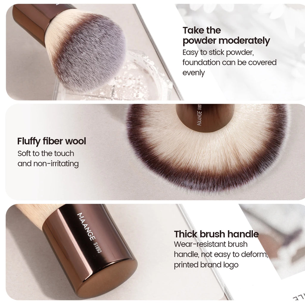 MAANGE 2-Pc Angled Blush & Contour Brush Set | Soft Synthetic Makeup Brush Set QXL